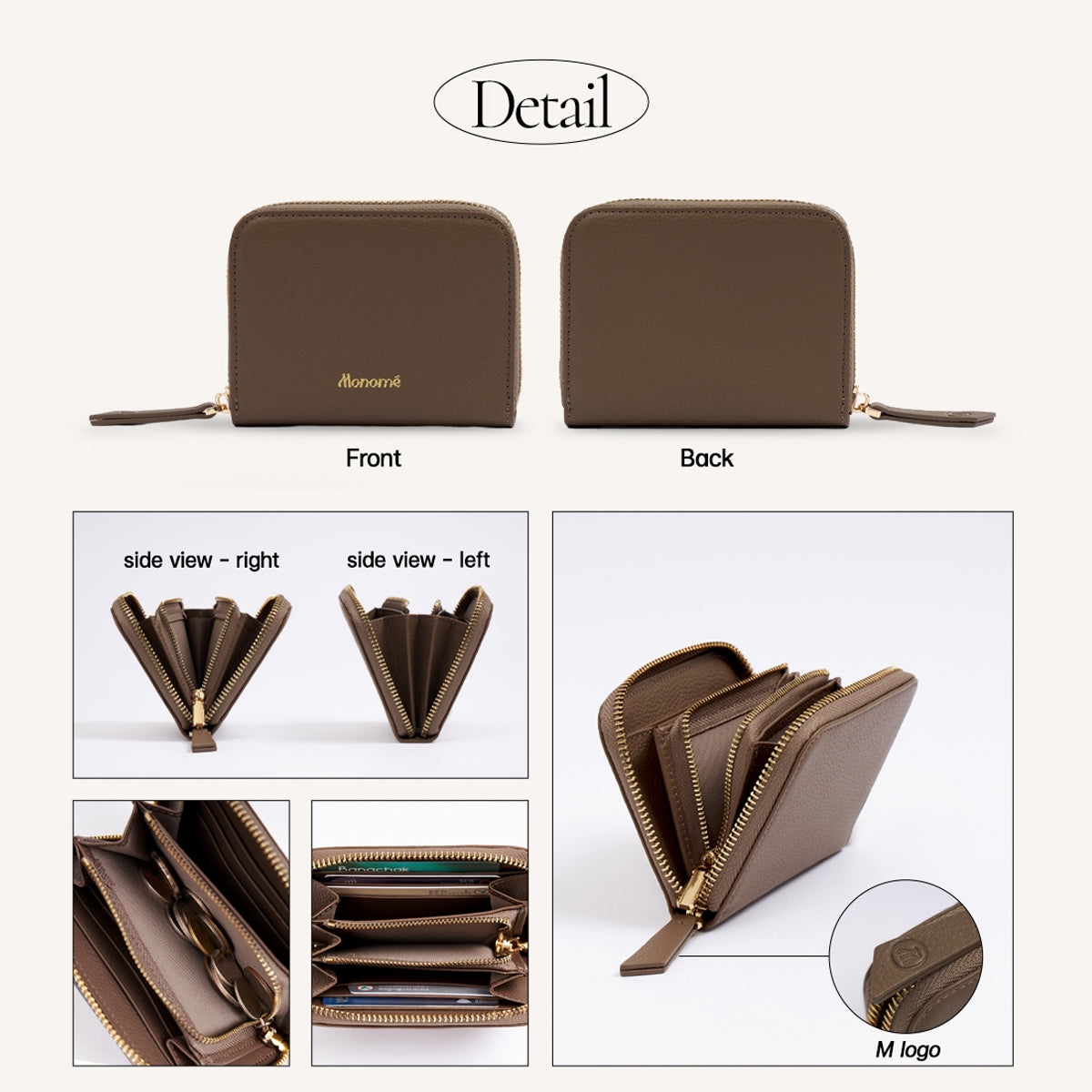 RAFFLE zip-around wallet