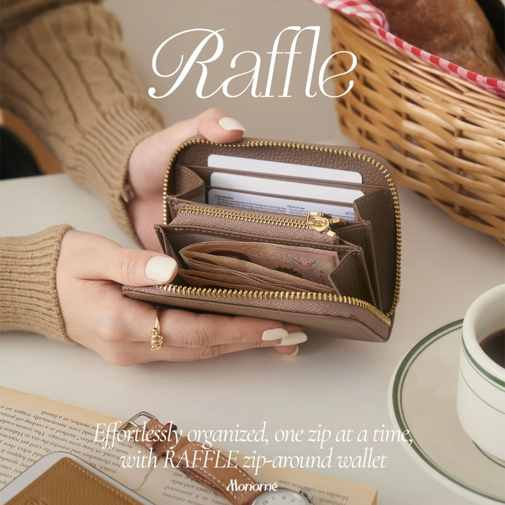 RAFFLE zip-around wallet