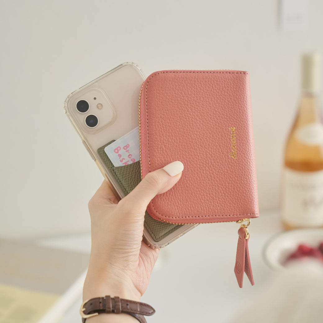 RAFFLE zip-around wallet