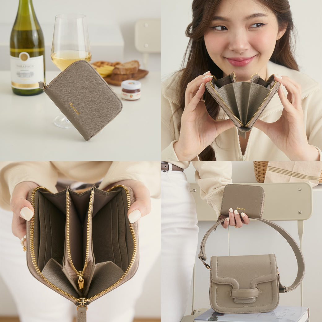 RAFFLE zip-around wallet