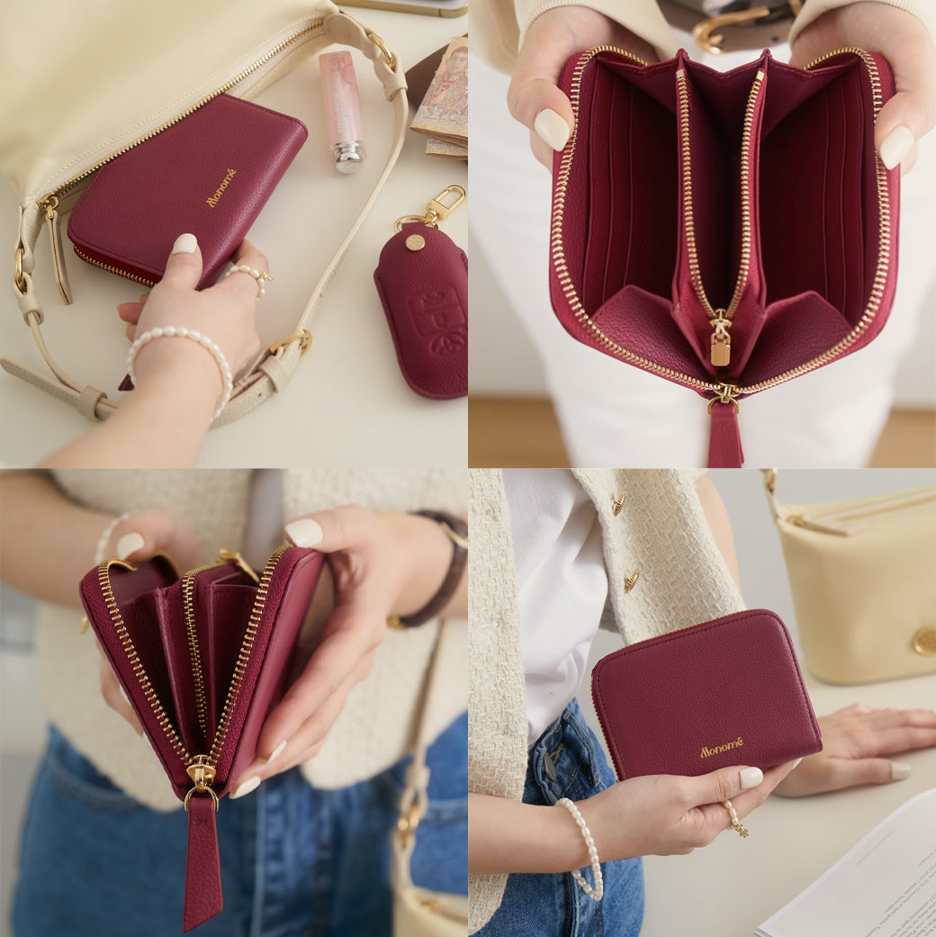 RAFFLE zip-around wallet