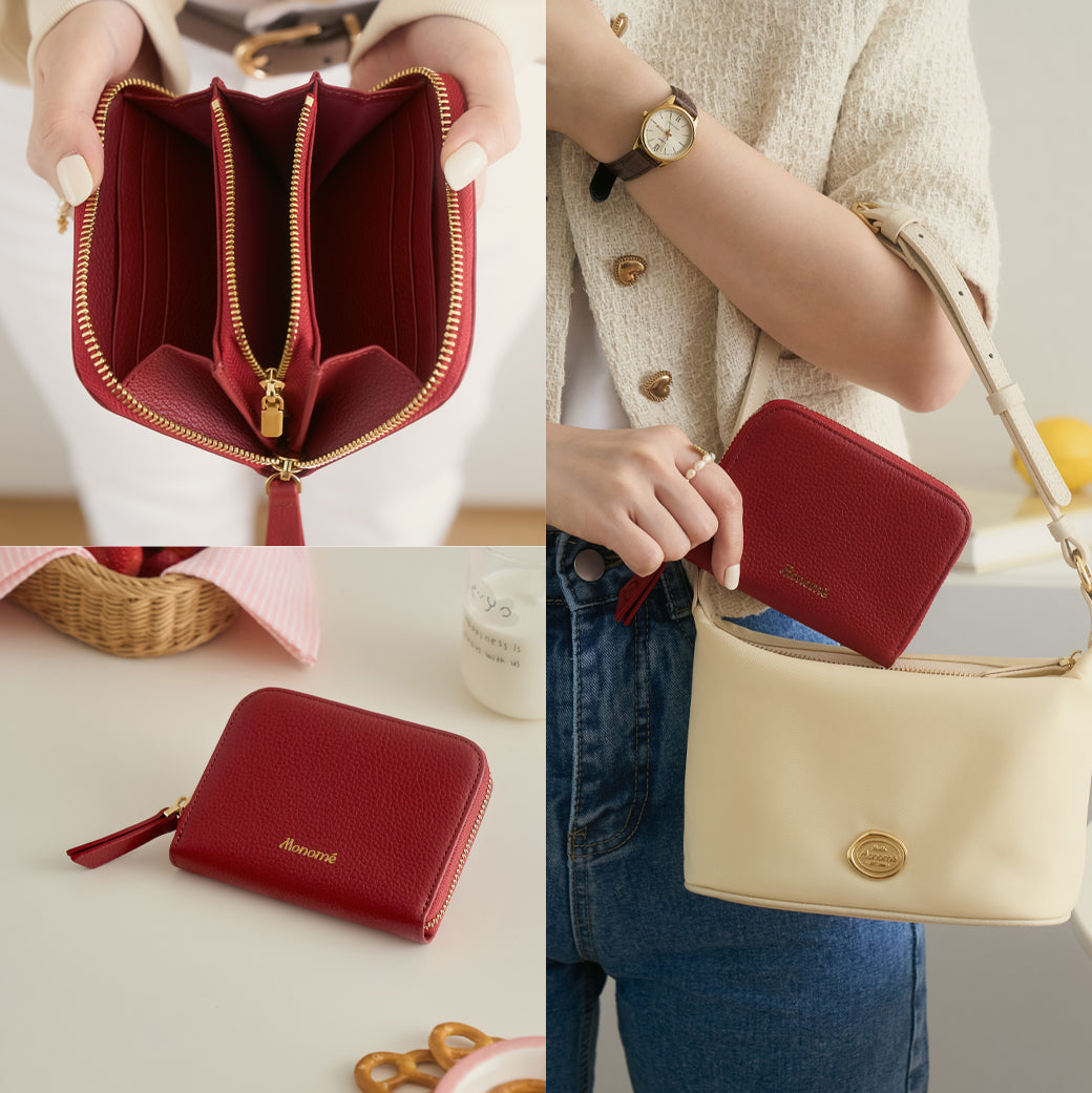 RAFFLE zip-around wallet