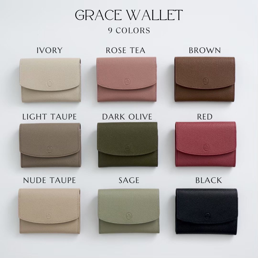Grace wallet : Short wallet , Genuine leather