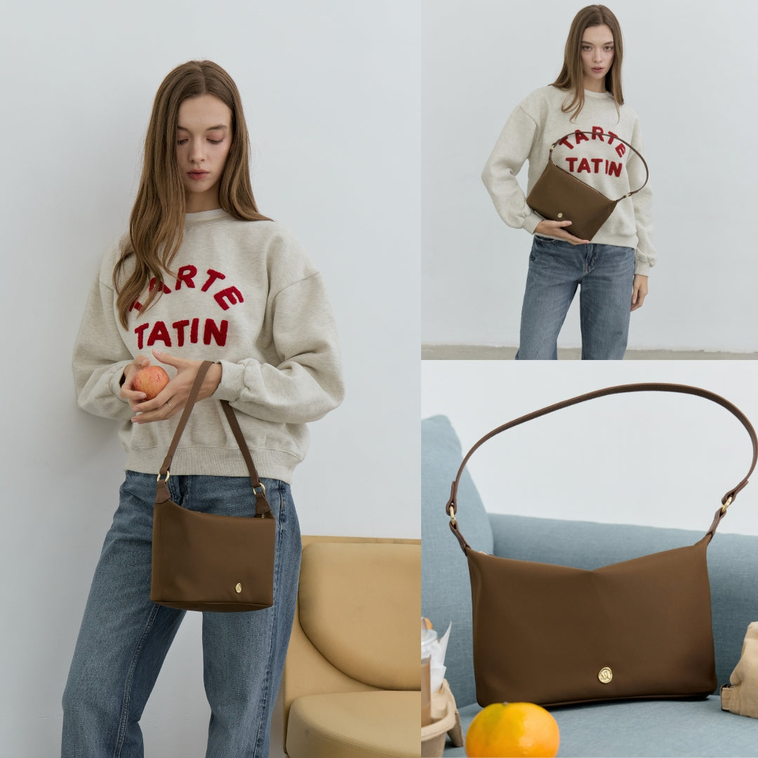 COMFY Re-Edition HOBO bag : NYLON with Genuine leather strap