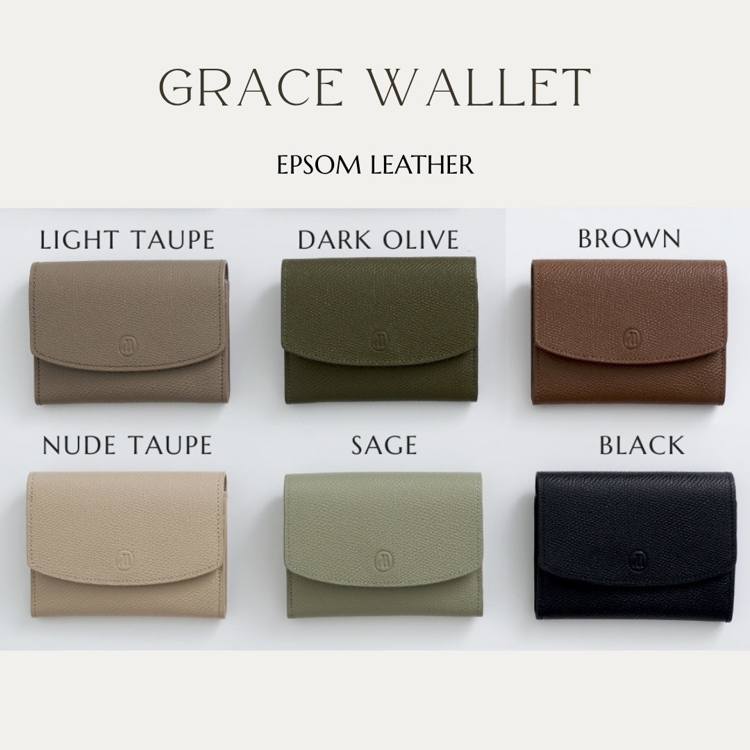 Grace wallet : Short wallet , Genuine leather