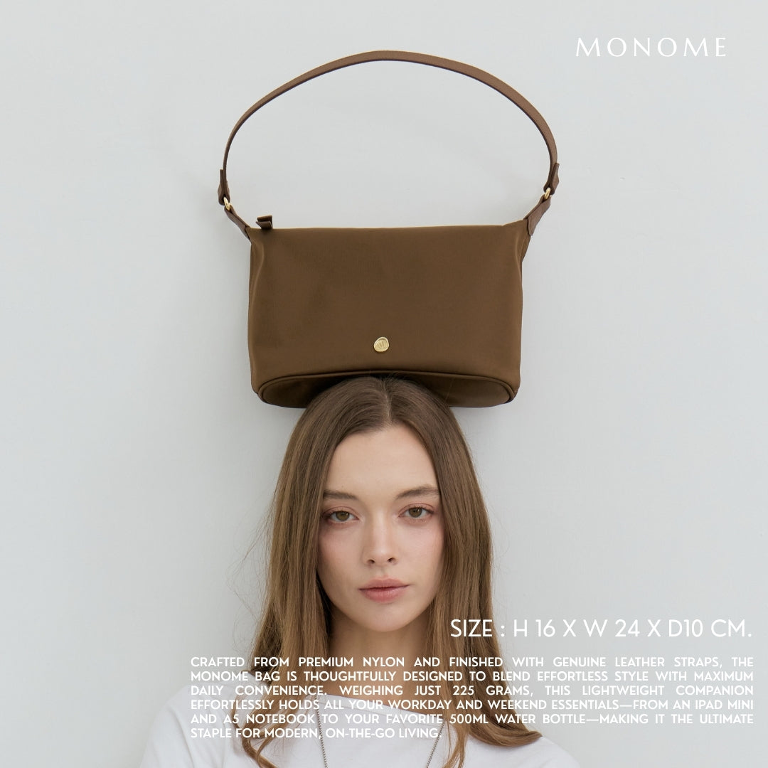 COMFY Re-Edition HOBO bag : NYLON with Genuine leather strap