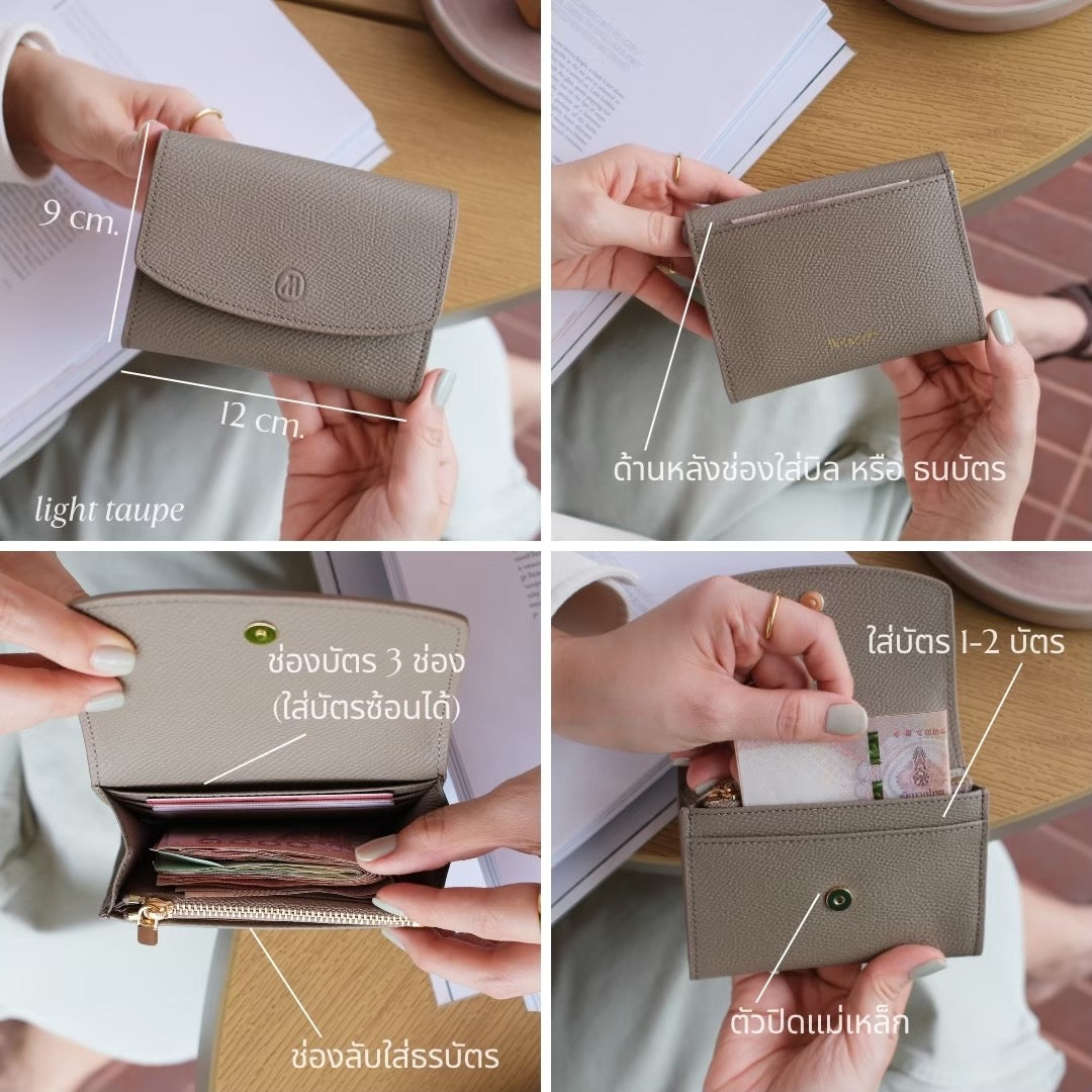 Grace wallet : Short wallet , Genuine leather
