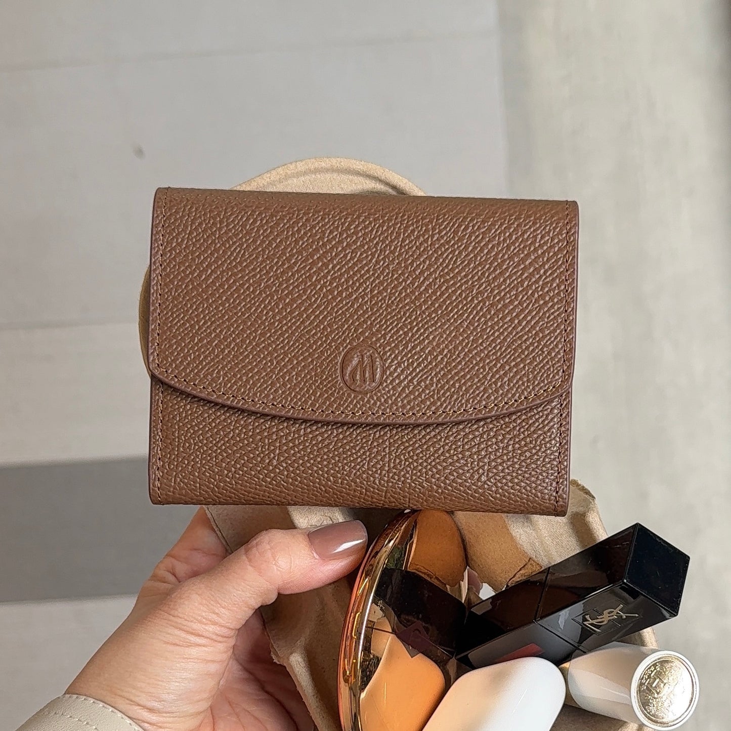 Grace wallet : Short wallet , Genuine leather