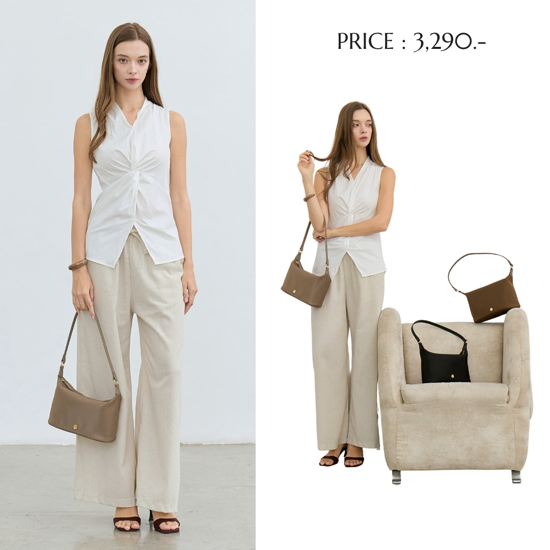 COMFY Re-Edition HOBO bag : NYLON with Genuine leather strap