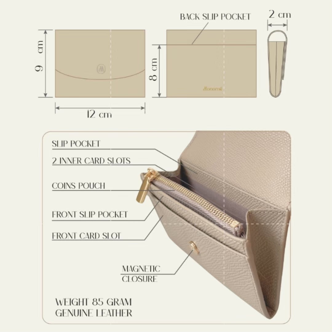 Grace wallet : Short wallet , Genuine leather