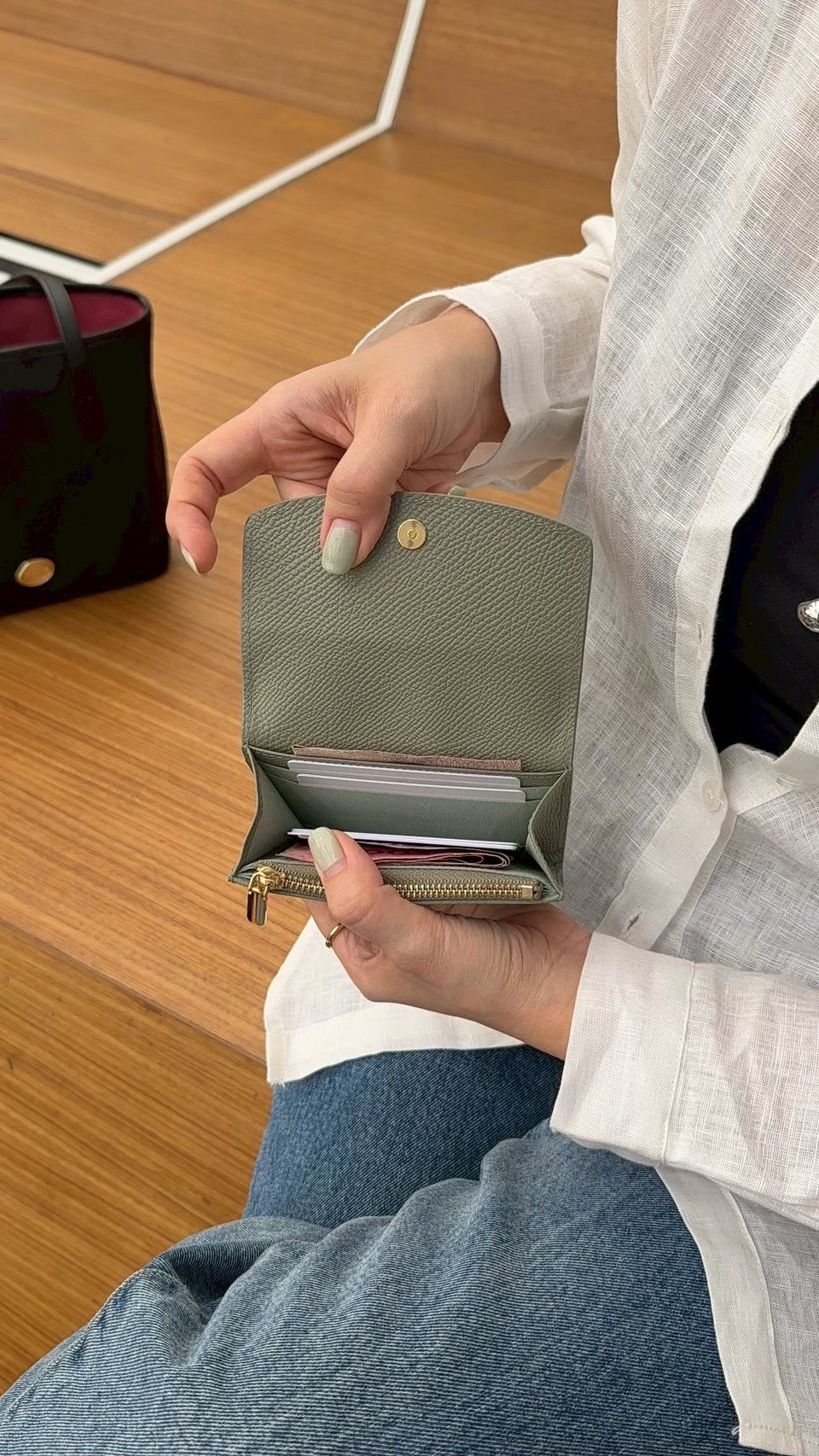 Grace wallet : Short wallet , Genuine leather