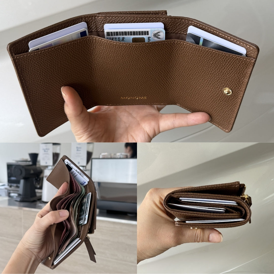 LILY Tri-fold wallet with Back zip