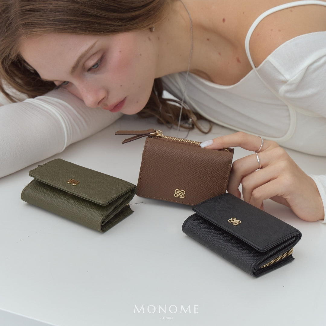 LILY Tri-fold wallet with Back zip