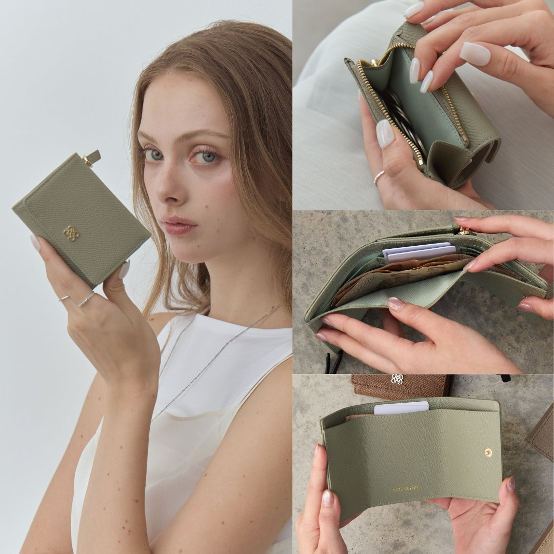 LILY Tri-fold wallet with Back zip