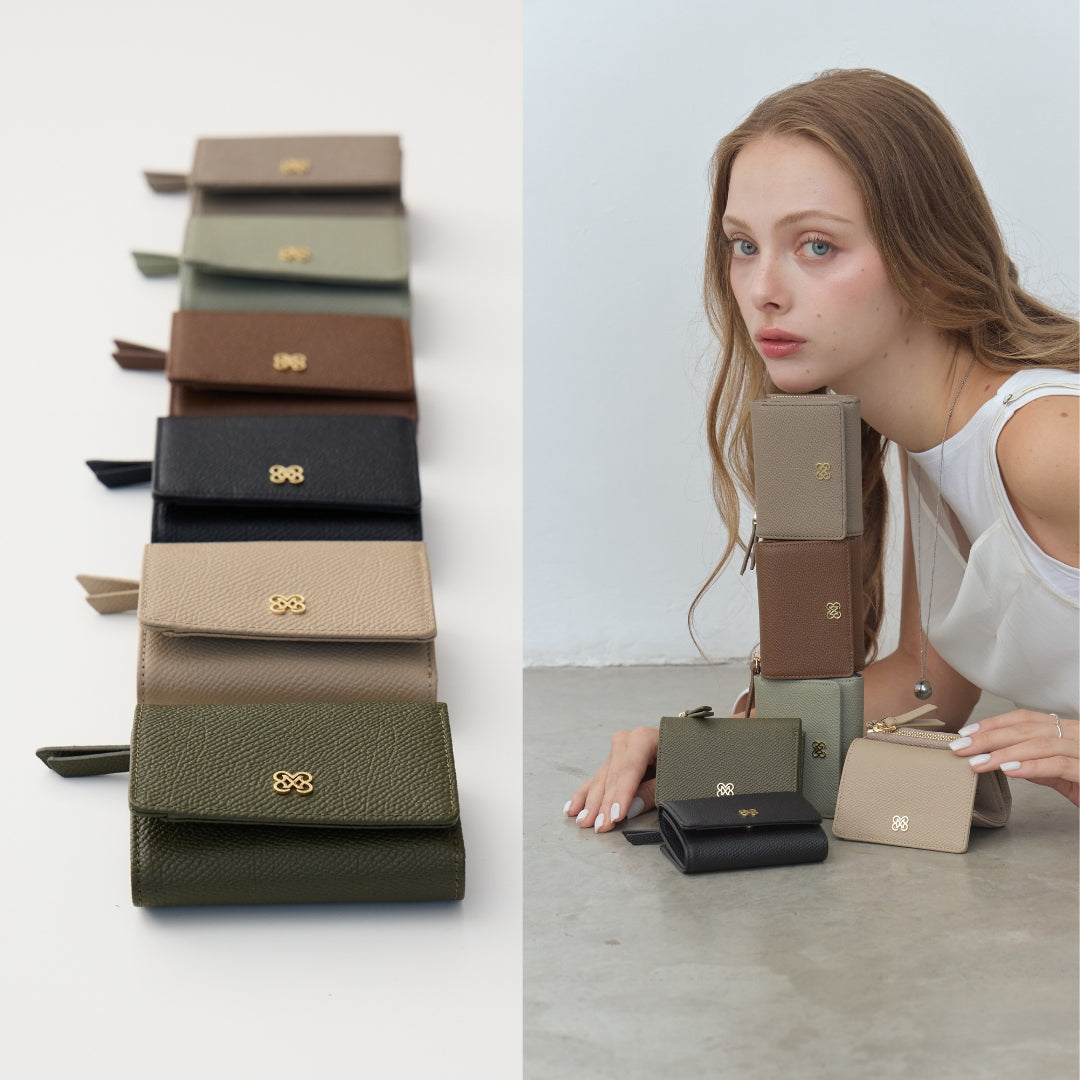LILY Tri-fold wallet with Back zip