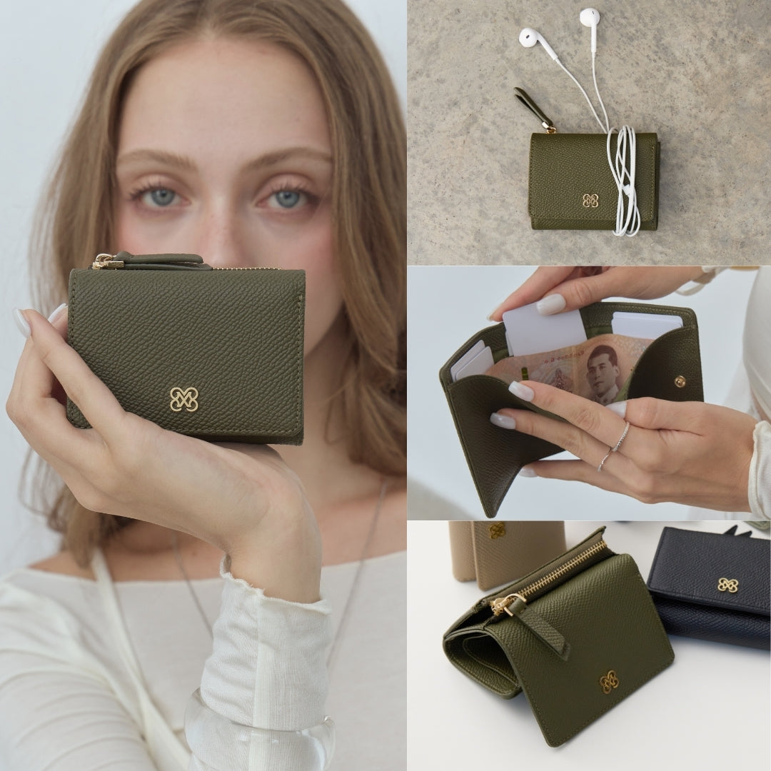 LILY Tri-fold wallet with Back zip