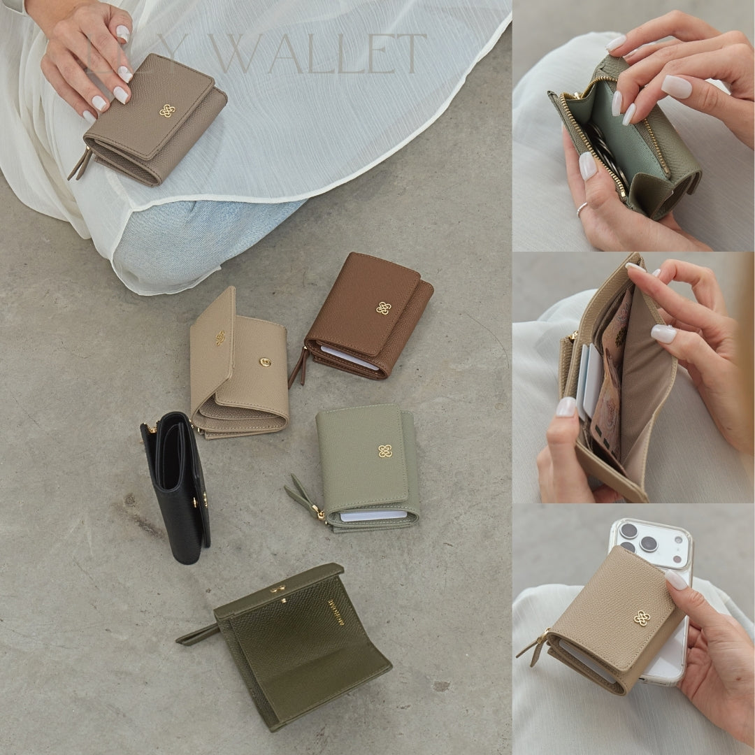 LILY Tri-fold wallet with Back zip