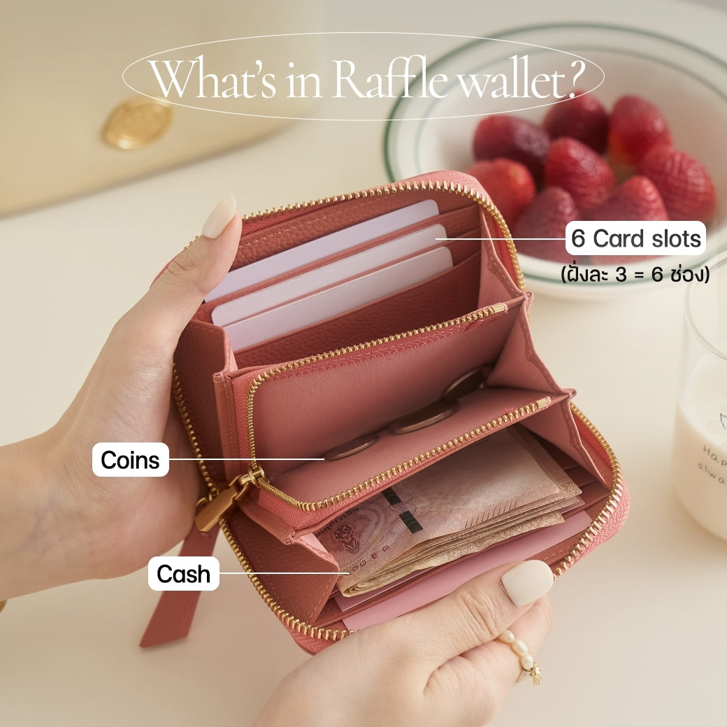RAFFLE zip-around wallet