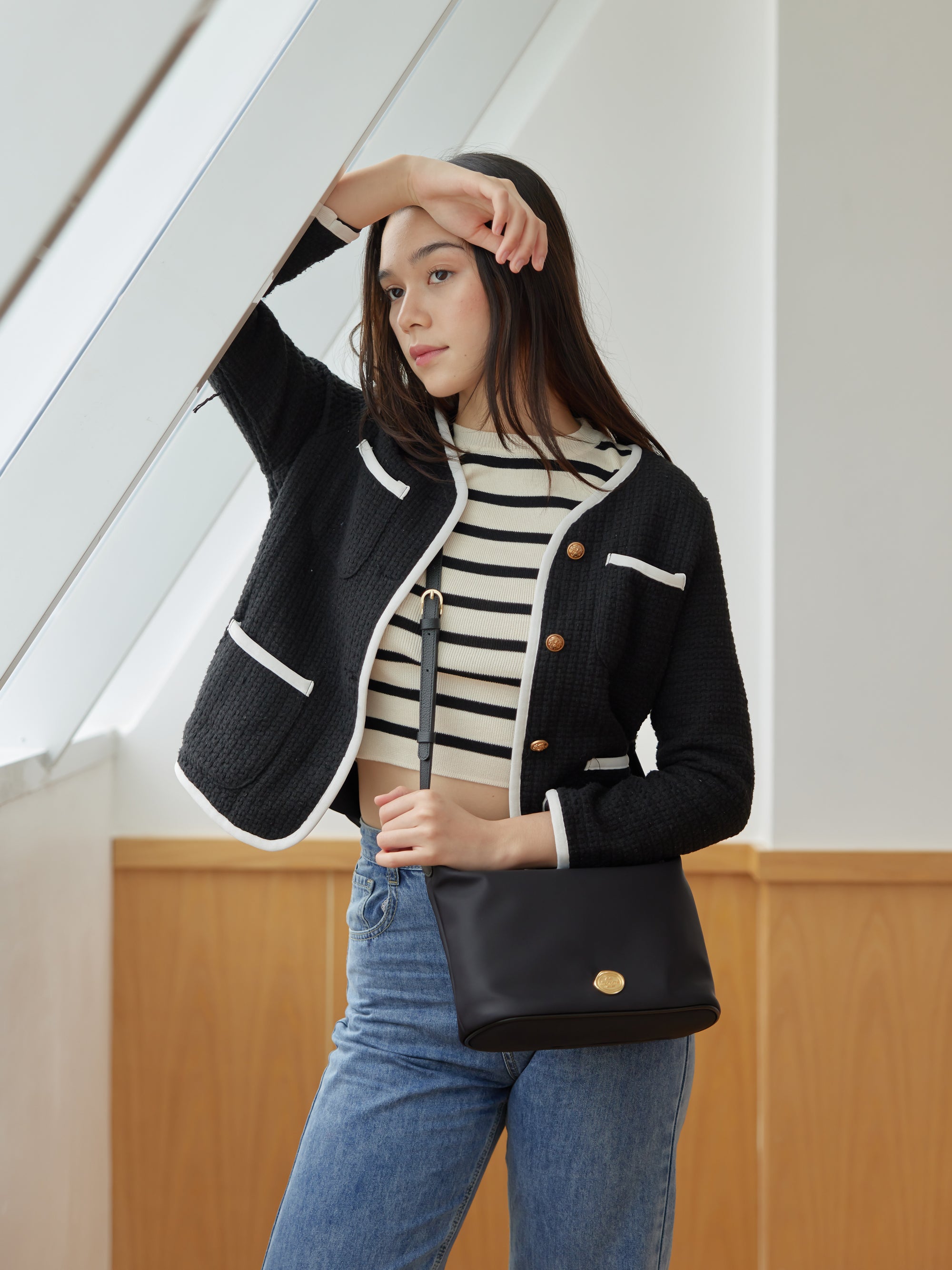 COMFY [BLACK] : HOBO Nylon bag – MONOMEBKK